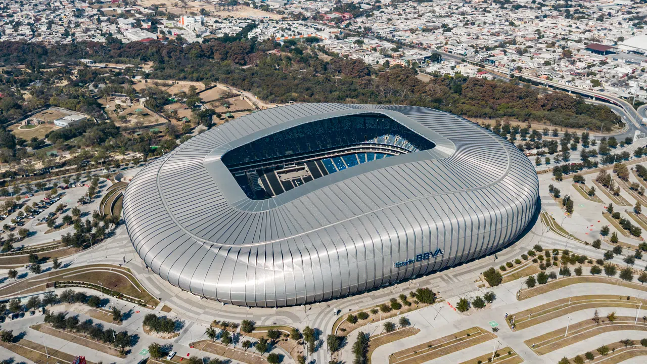 Ambiente de partido en Estadio BBVA